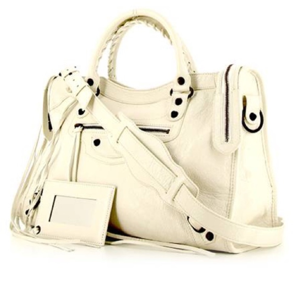BALENCIAGA // authentic Classic Motorcycle City in off white